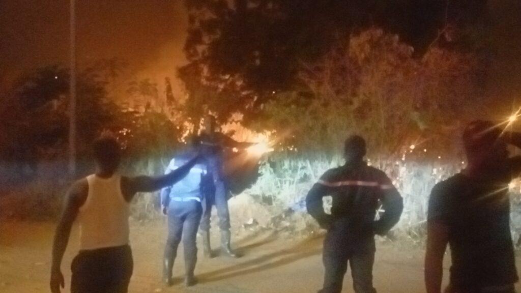 incendie à l'aéroport de Bouaké